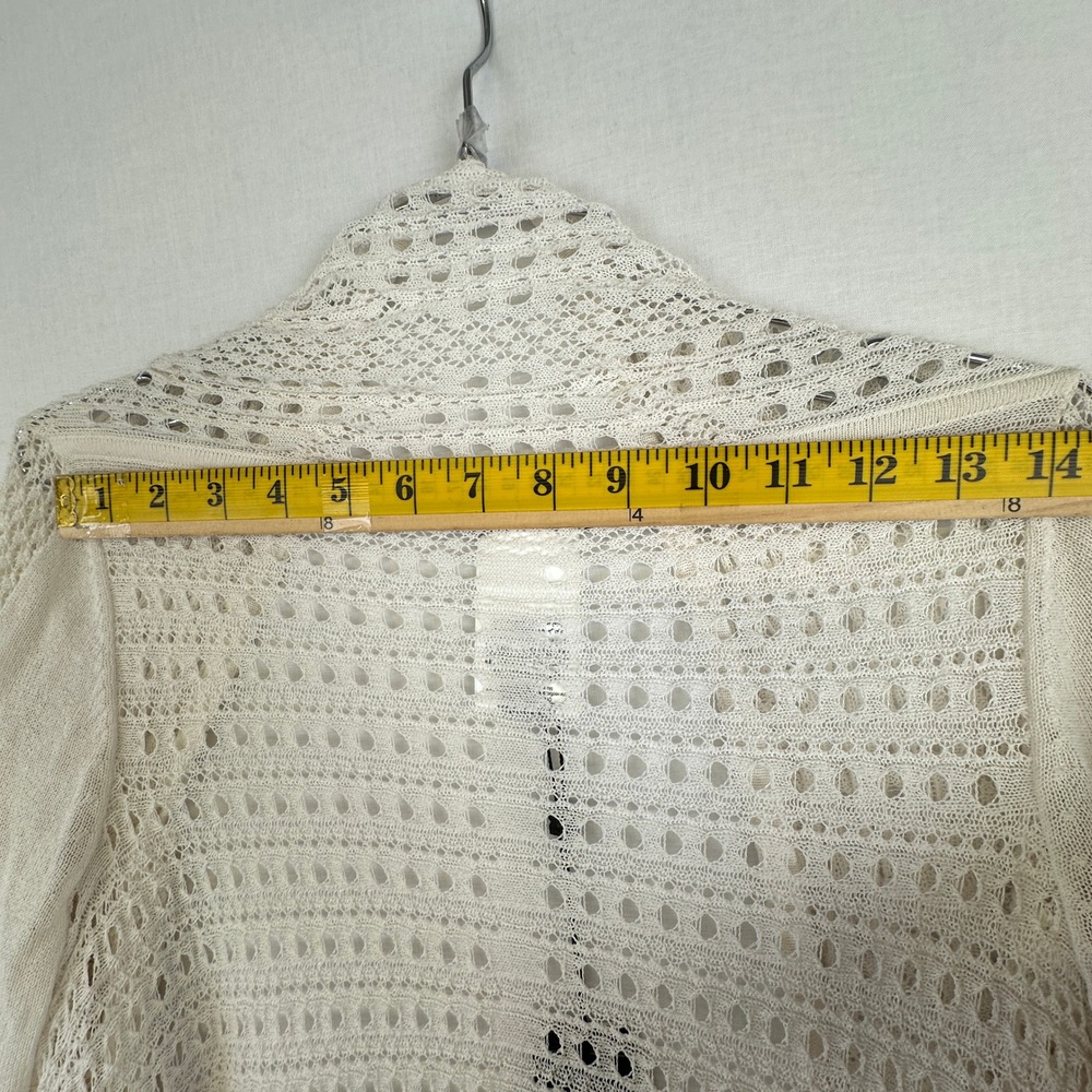 BCBG Max Azria Layla Knit Cardigan Bone Open Front XXS/XS - Picture 12 of 13